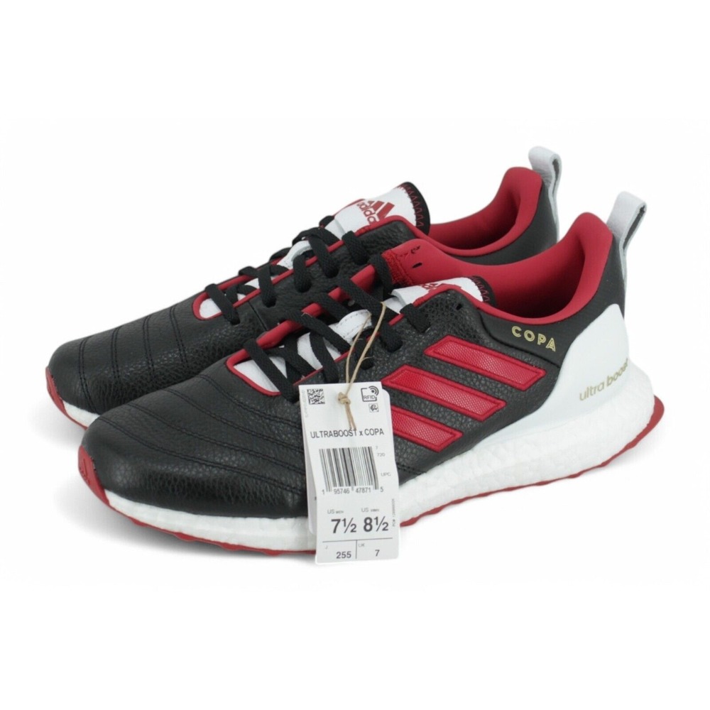 Adidas M 7.5 W 8.5 Ultraboost Copa Leather Soccer Shoes Black Red Atlanta United - Picture 1 of 5